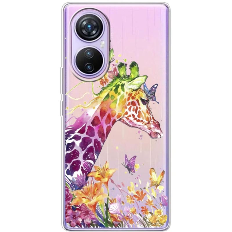 Прозрачный чехол BoxFace Blackview A200 Pro Colorful Giraffe