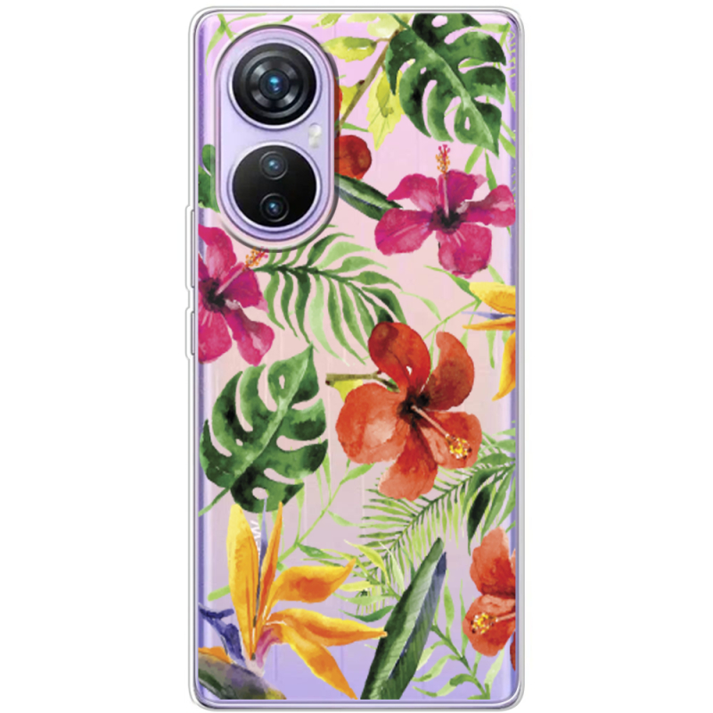 Прозрачный чехол BoxFace Blackview A200 Pro Tropical Flowers