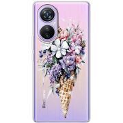 Чехол со стразами BoxFace Blackview A200 Pro Ice Cream Flowers