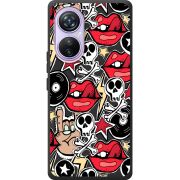 Черный чехол BoxFace Blackview A200 Pro Rock Graffiti