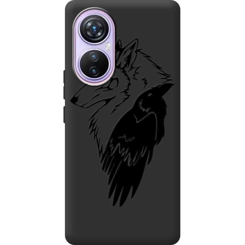 Черный чехол BoxFace Blackview A200 Pro Wolf and Raven