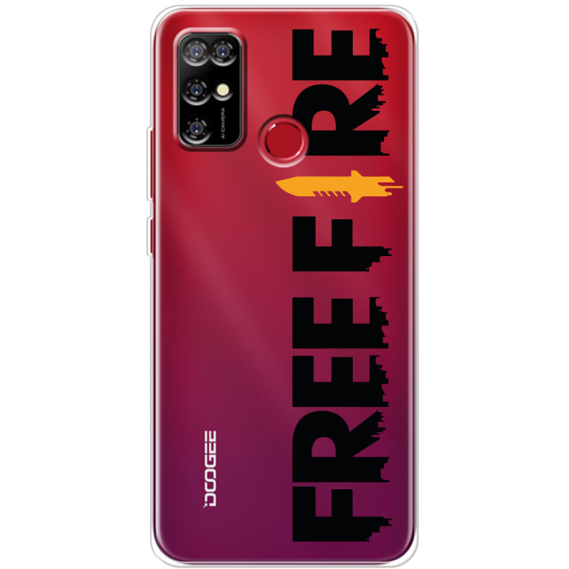 Прозрачный чехол BoxFace Doogee X96 Pro Free Fire Black Logo