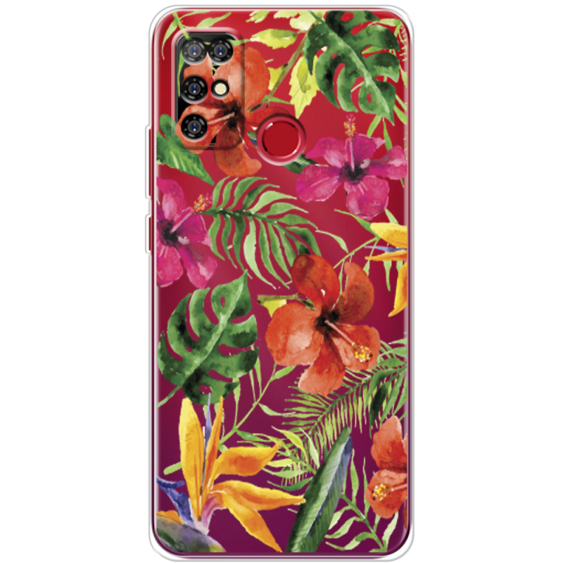 Прозрачный чехол BoxFace Doogee X96 Pro Tropical Flowers