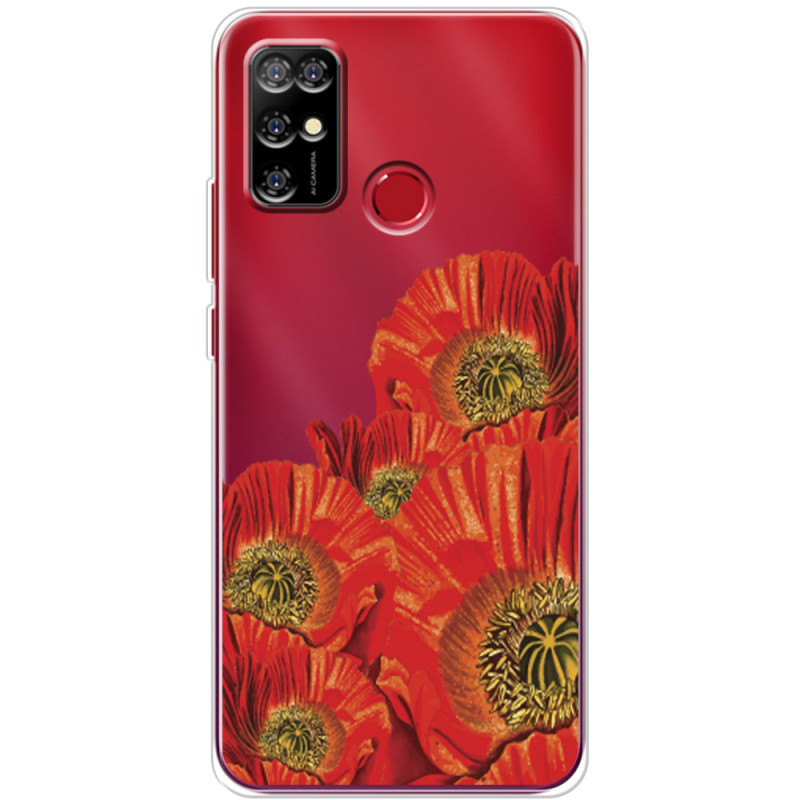 Прозрачный чехол BoxFace Doogee X96 Pro Red Poppies