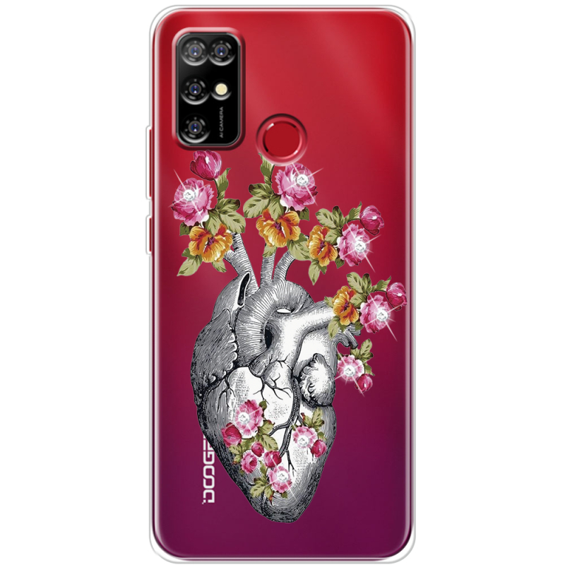 Чехол со стразами BoxFace Doogee X96 Pro Heart