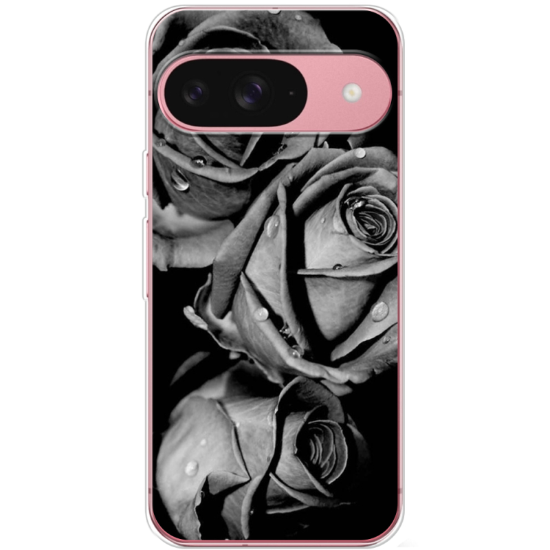 Чехол BoxFace Google Pixel 9 Black and White Roses