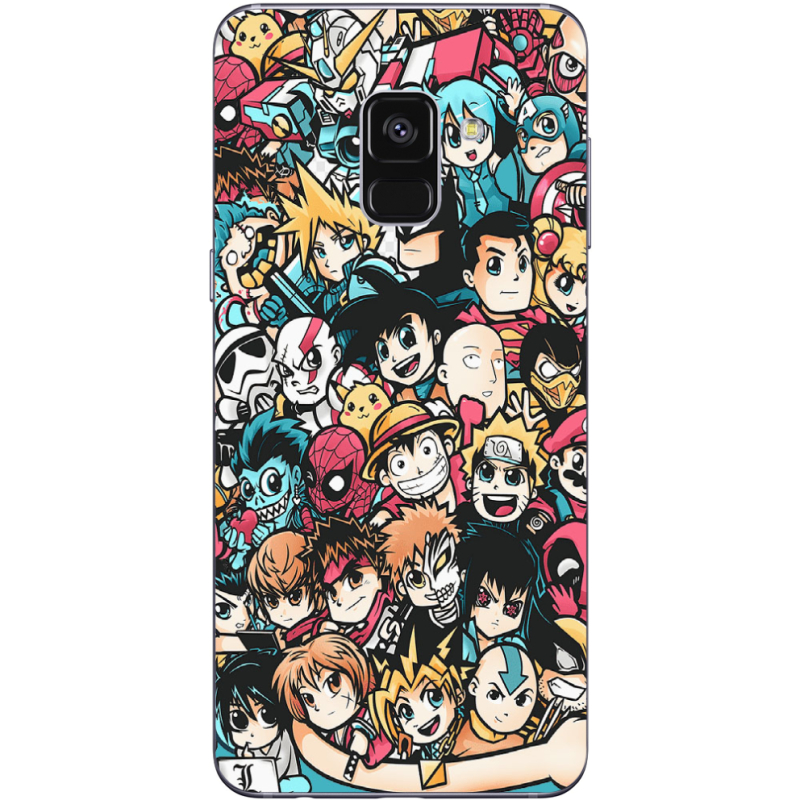 Чехол Uprint Samsung A730 Galaxy A8 Plus 2018 Anime Stickers