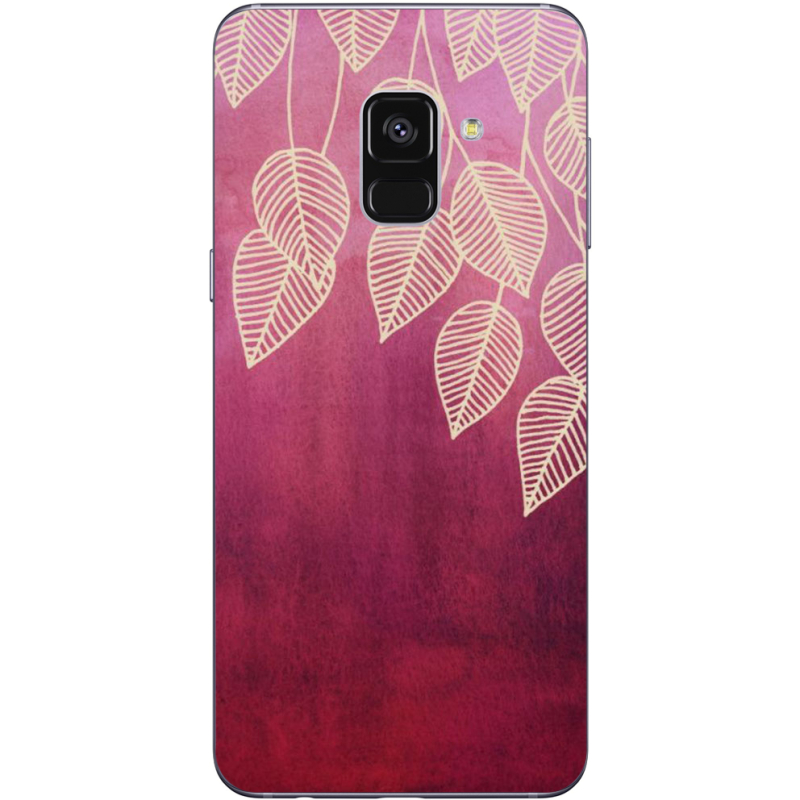 Чехол Uprint Samsung A730 Galaxy A8 Plus 2018 Gold Leaves