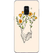 Чехол Uprint Samsung A730 Galaxy A8 Plus 2018 Flower Hands