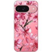 Прозрачный чехол BoxFace Google Pixel 9 Pink Magnolia