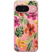 Прозрачный чехол BoxFace Google Pixel 9 Tropical Flowers