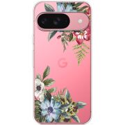 Прозрачный чехол BoxFace Google Pixel 9 Floral