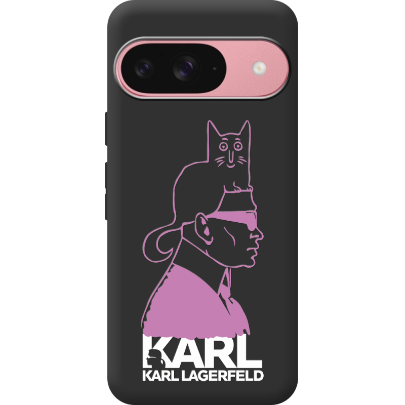 Черный чехол BoxFace Google Pixel 9 Pink Karl