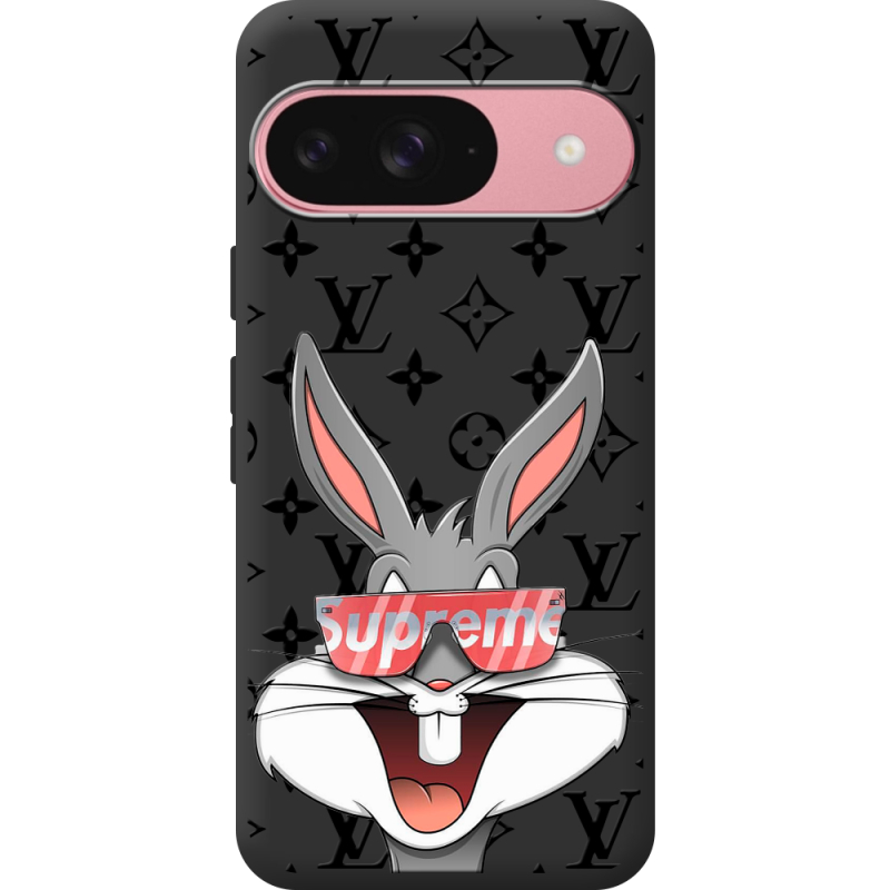 Черный чехол BoxFace Google Pixel 9 looney bunny