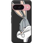 Черный чехол BoxFace Google Pixel 9 Lucky Rabbit