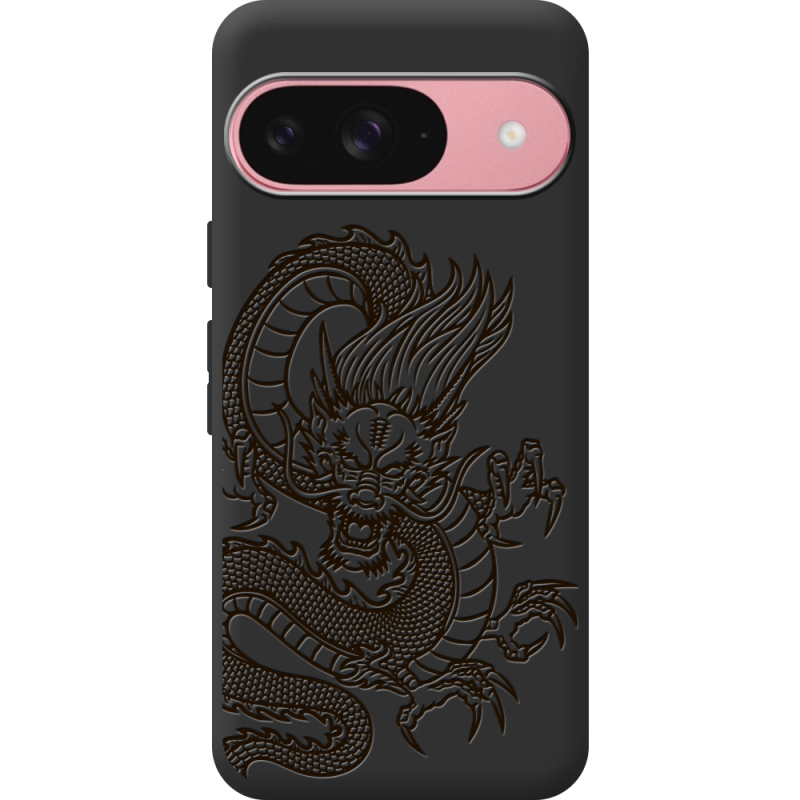 Черный чехол BoxFace Google Pixel 9 Chinese Dragon