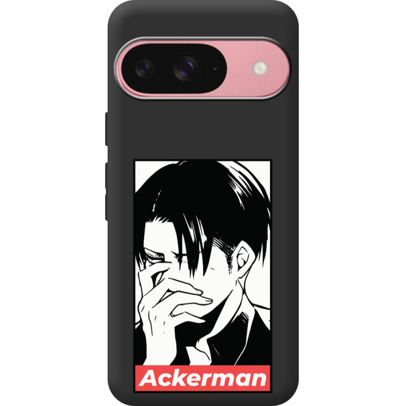 Черный чехол BoxFace Google Pixel 9 Attack On Titan - Ackerman