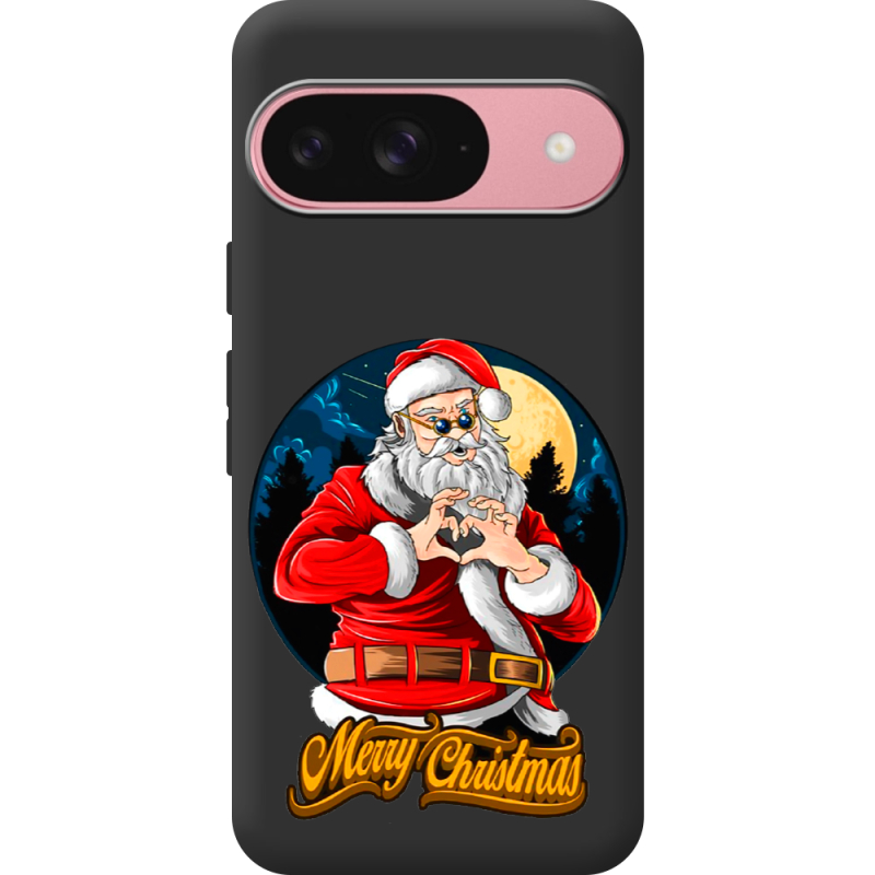 Черный чехол BoxFace Google Pixel 9 Cool Santa