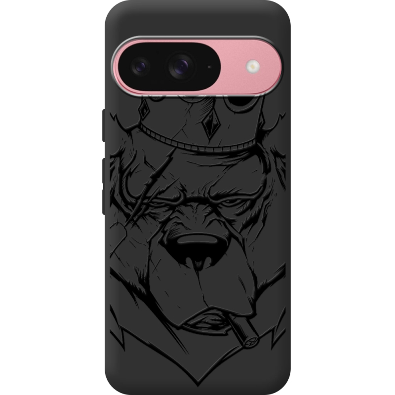 Черный чехол BoxFace Google Pixel 9 Bear King