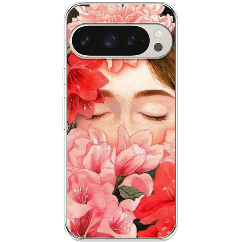 Чехол BoxFace Google Pixel 9 Pro Girl in Flowers