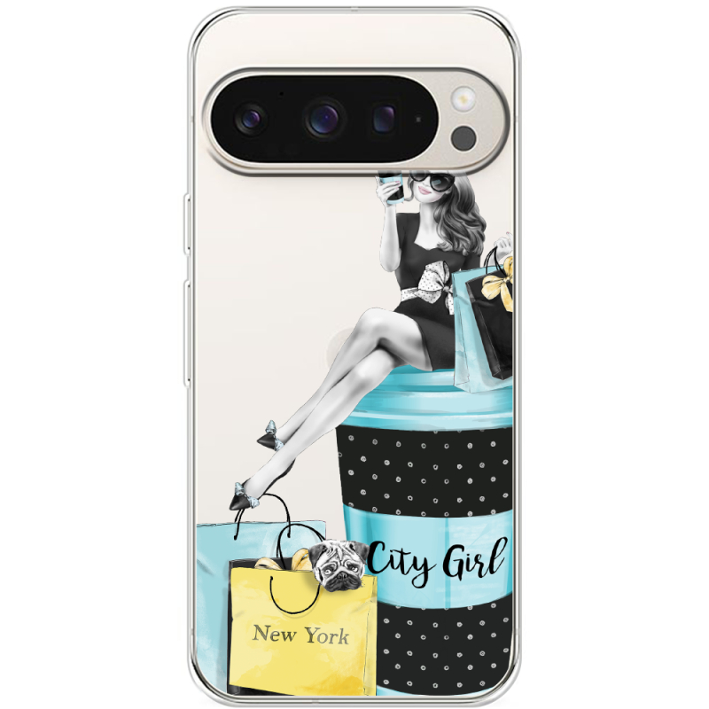 Прозрачный чехол BoxFace Google Pixel 9 Pro City Girl