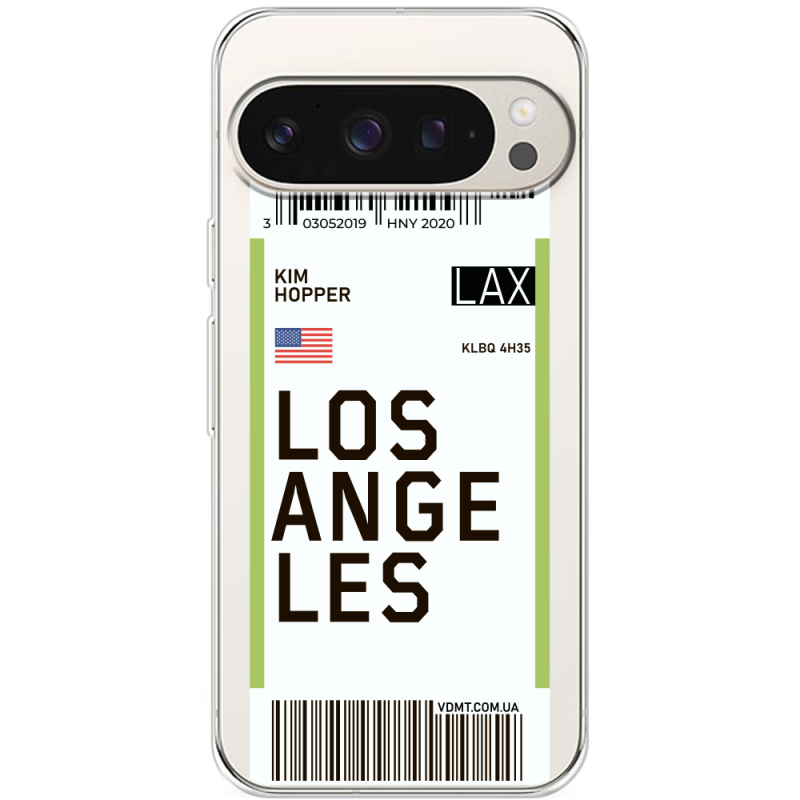 Прозрачный чехол BoxFace Google Pixel 9 Pro Ticket Los Angeles