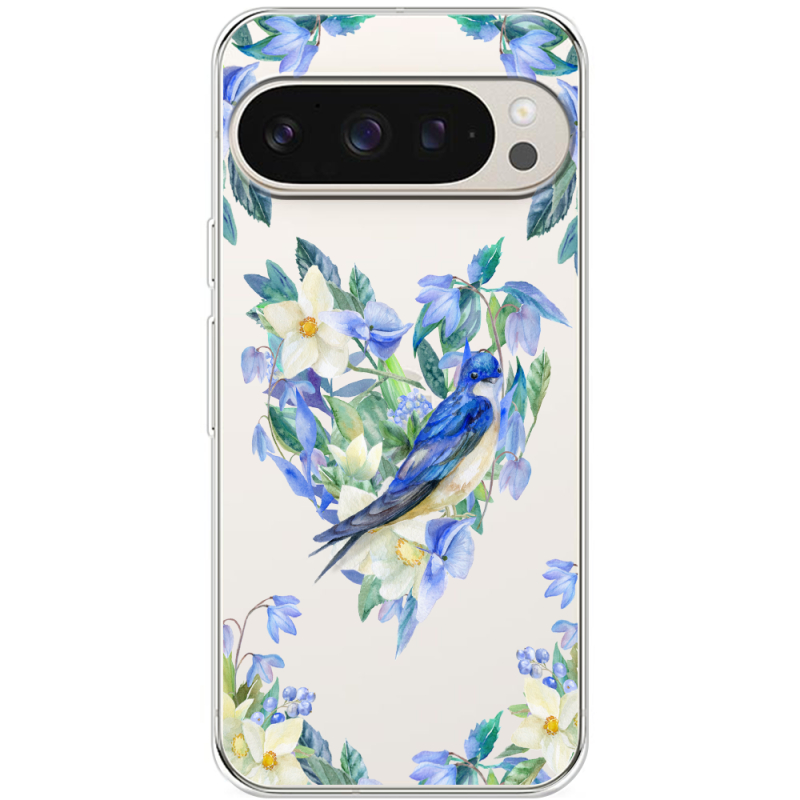 Прозрачный чехол BoxFace Google Pixel 9 Pro Spring Bird