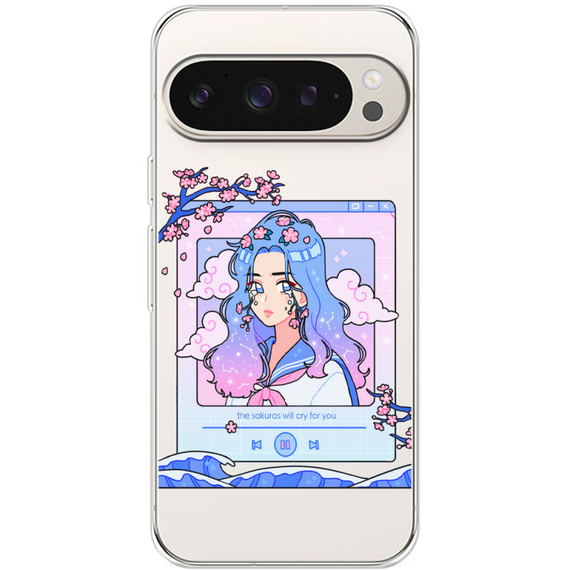 Прозрачный чехол BoxFace Google Pixel 9 Pro The Sakuras Will Cry For You