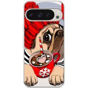 Прозрачный чехол BoxFace Google Pixel 9 Pro Winter Puggy