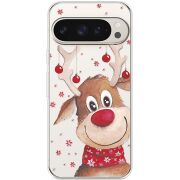 Прозрачный чехол BoxFace Google Pixel 9 Pro Winter Deer