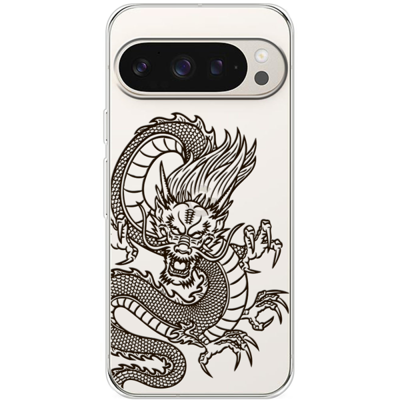 Прозрачный чехол BoxFace Google Pixel 9 Pro Chinese Dragon