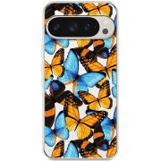 Прозрачный чехол BoxFace Google Pixel 9 Pro Butterfly Morpho