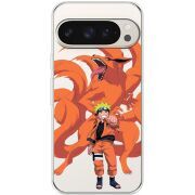 Прозрачный чехол BoxFace Google Pixel 9 Pro Naruto and Kurama