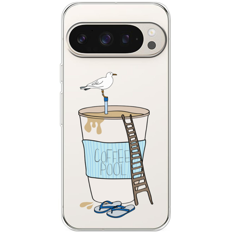 Прозрачный чехол BoxFace Google Pixel 9 Pro Segull in Cofee Pool