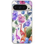 Прозрачный чехол BoxFace Google Pixel 9 Pro Flamingo