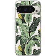 Прозрачный чехол BoxFace Google Pixel 9 Pro Banana Leaves