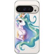 Чехол со стразами Google Pixel 9 Pro Unicorn Queen