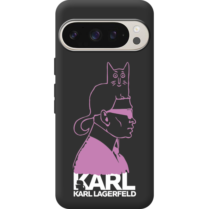 Черный чехол BoxFace Google Pixel 9 Pro Pink Karl