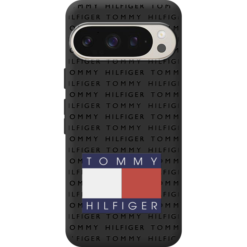 Черный чехол BoxFace Google Pixel 9 Pro Tommy Print