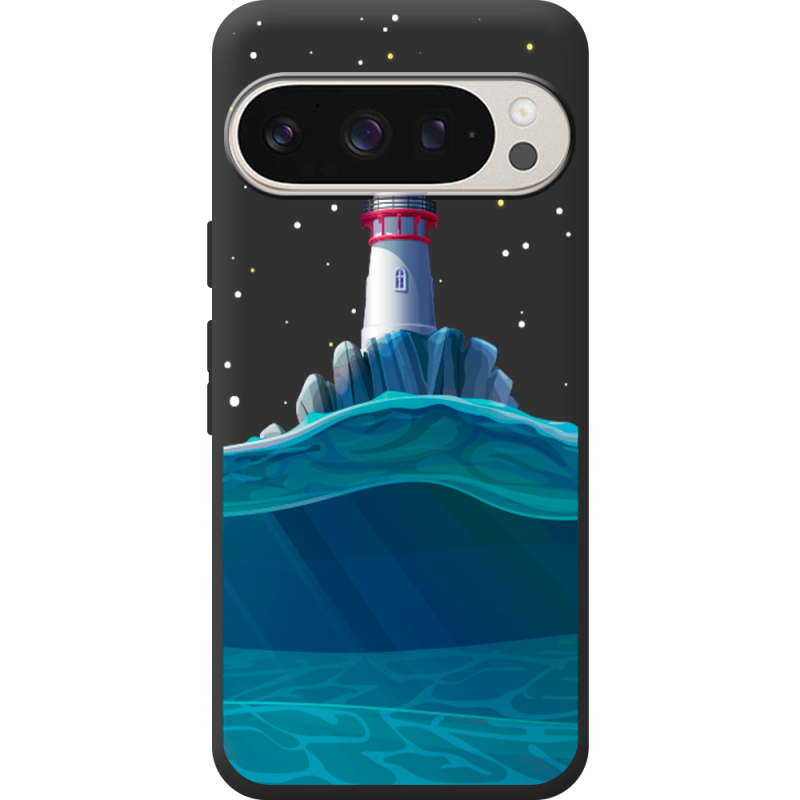 Черный чехол BoxFace Google Pixel 9 Pro Lighthouse