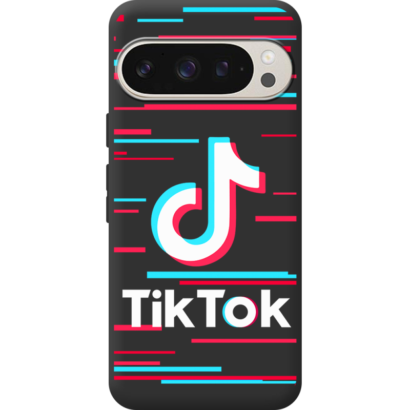 Черный чехол BoxFace Google Pixel 9 Pro Tik Tok