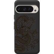 Черный чехол BoxFace Google Pixel 9 Pro Chinese Dragon