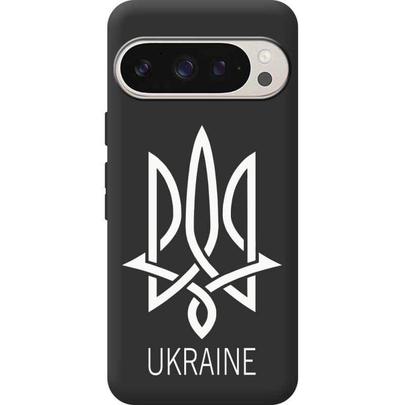 Черный чехол BoxFace Google Pixel 9 Pro Тризуб монограмма ukraine