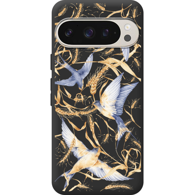 Черный чехол BoxFace Google Pixel 9 Pro Ластівки