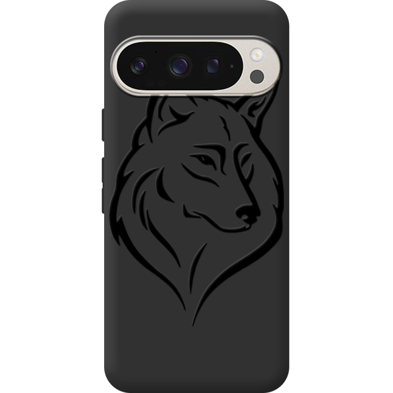 Черный чехол BoxFace Google Pixel 9 Pro Wolf