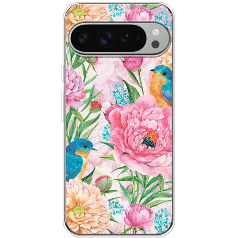 Чехол BoxFace Google Pixel 9 Pro XL Birds in Flowers