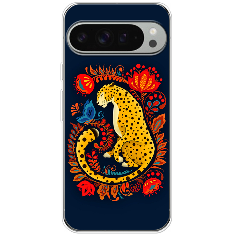 Чехол BoxFace Google Pixel 9 Pro XL Petrykivka Leopard