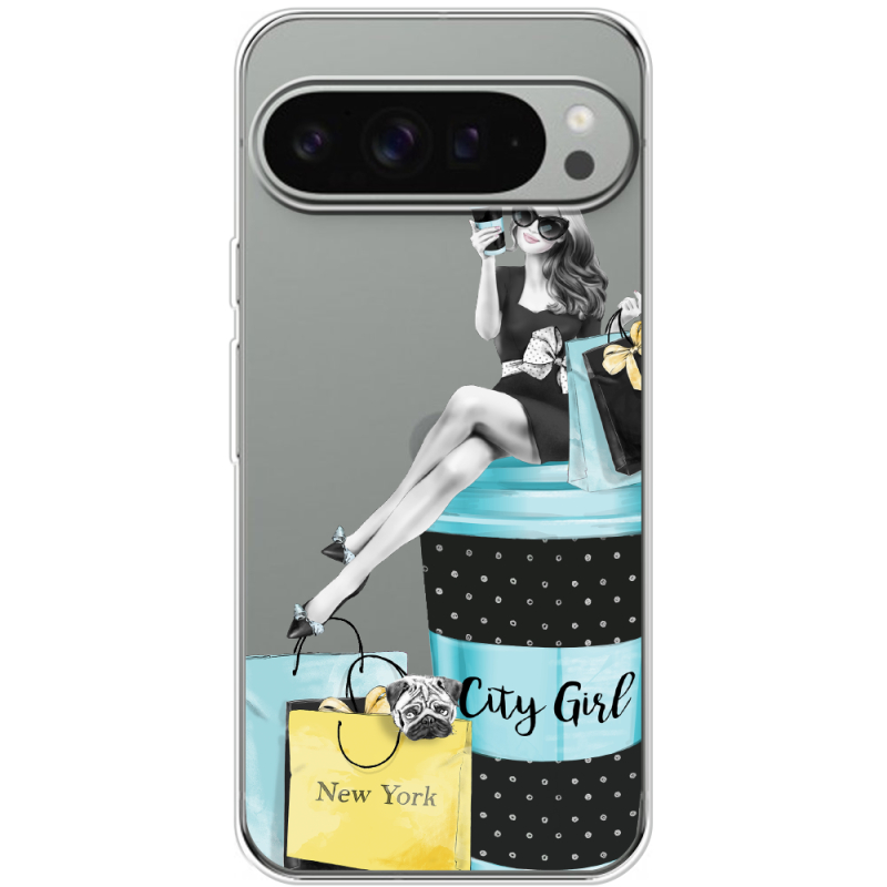 Прозрачный чехол BoxFace Google Pixel 9 Pro XL City Girl