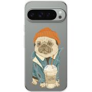 Прозрачный чехол BoxFace Google Pixel 9 Pro XL Dog Coffeeman