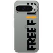 Прозрачный чехол BoxFace Google Pixel 9 Pro XL Free Fire Black Logo